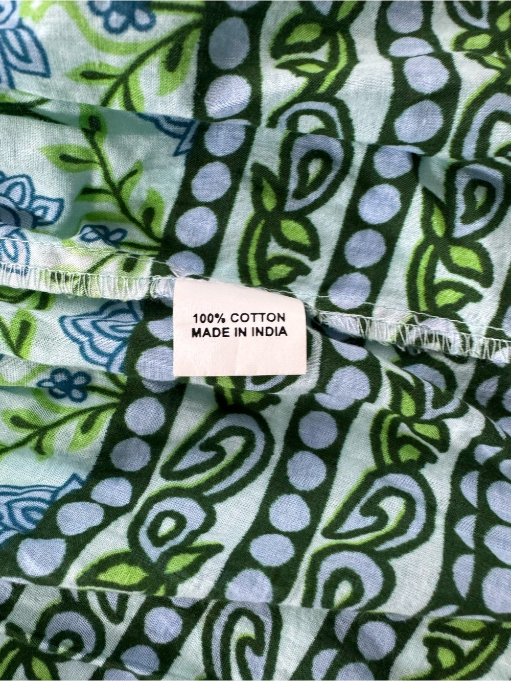 Bindu Blake Blue and Green Blocked Tassel Dress | MEDIUM - Picture 8 of 10